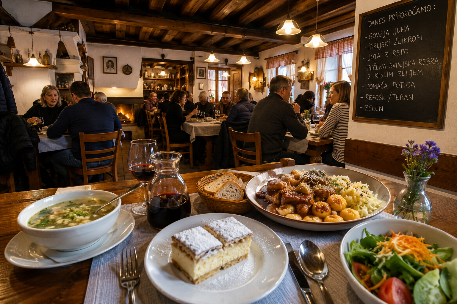 Traditional gostilna restaurants
